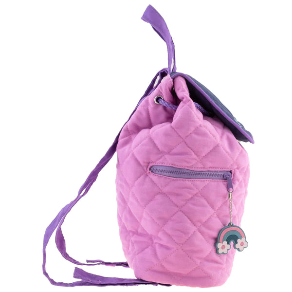 Pink Elephant Quilted Backpack