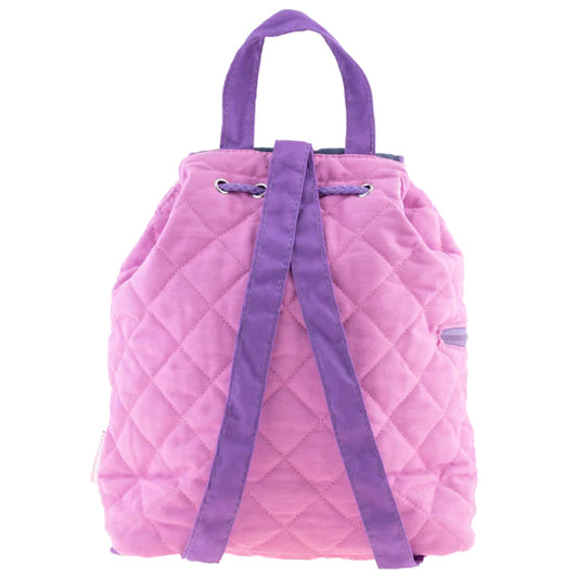 Pink Elephant Quilted Backpack