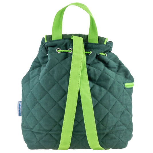 Elephant Green Quilted Backpack