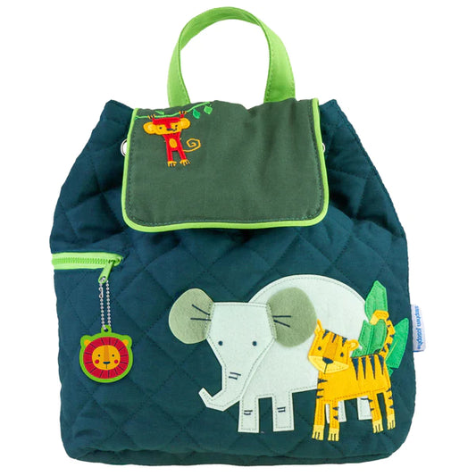 Elephant Green Quilted Backpack